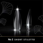 Woww Soft Gel Tips No2 Short Stiletto 240 τμχ Woww Soft Gel Tips No2 Short Stiletto 240 τμχ
