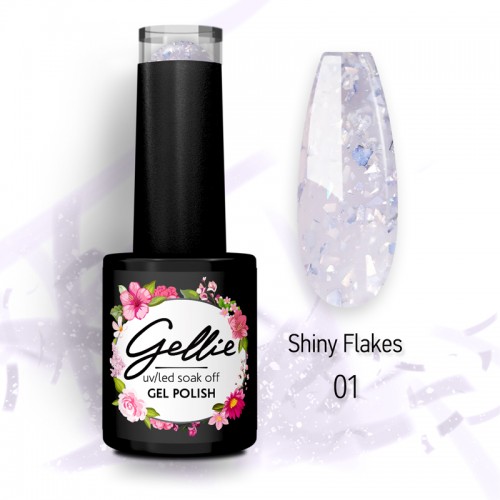 Gellie Ημιμόνιμο Βερνίκι Νυχιών Shiny Flakes 01, 10ml