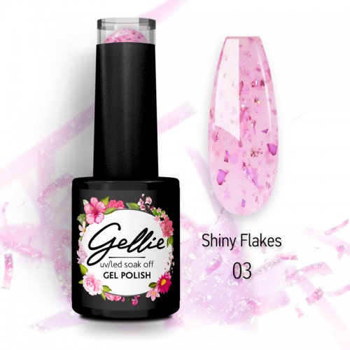 Gellie Ημιμόνιμο Βερνίκι Νυχιών Shiny Flakes 03, 10ml