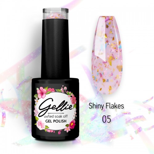 Gellie Ημιμόνιμο Βερνίκι Νυχιών Shiny Flakes 05, 10ml