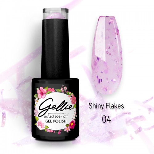 Gellie Ημιμόνιμο Βερνίκι Νυχιών Shiny Flakes 04, 10ml