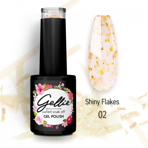 Gellie Ημιμόνιμο Βερνίκι Νυχιών Shiny Flakes 02, 10ml