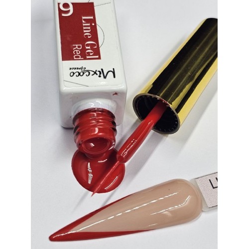 Mixcoco Ημιμόνιμο Βερνίκι Νυχιών Line Gel  06 Red 12ml