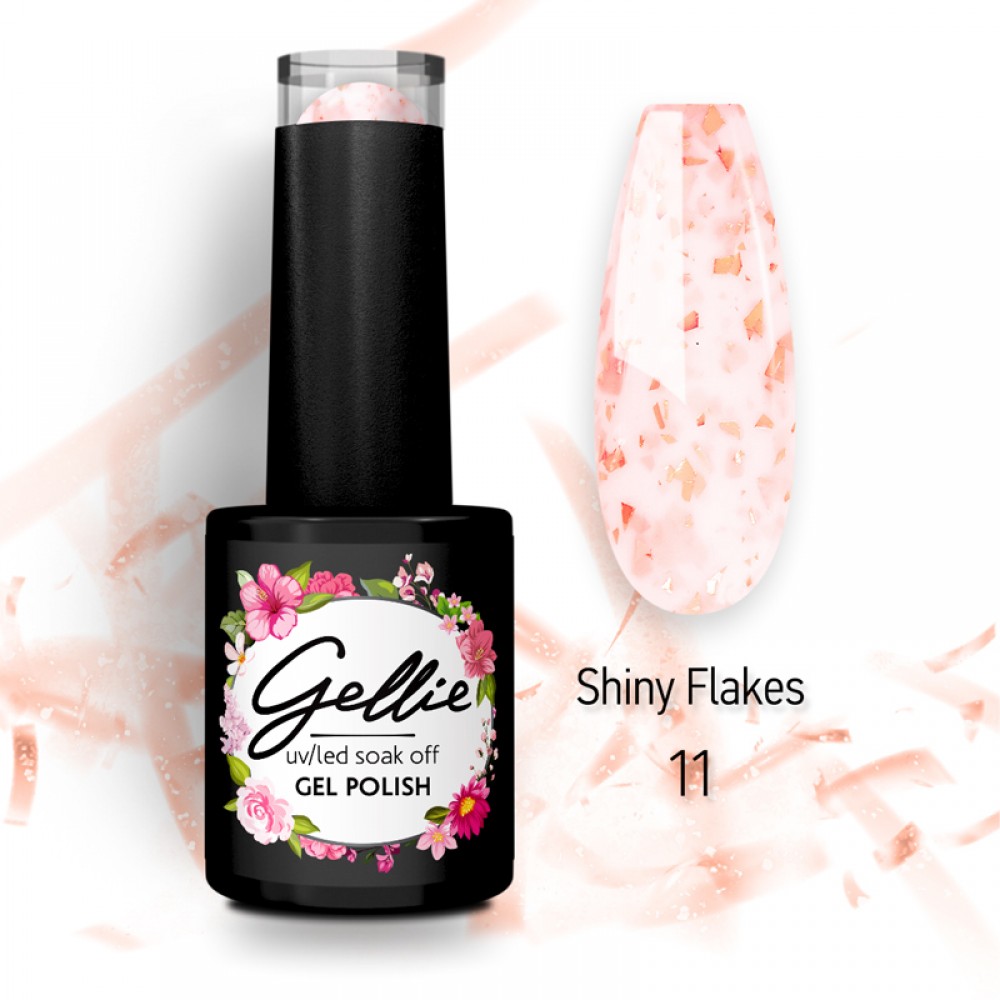 Gellie Ημιμόνιμο Βερνίκι Νυχιών Shiny Flakes 11, 10ml