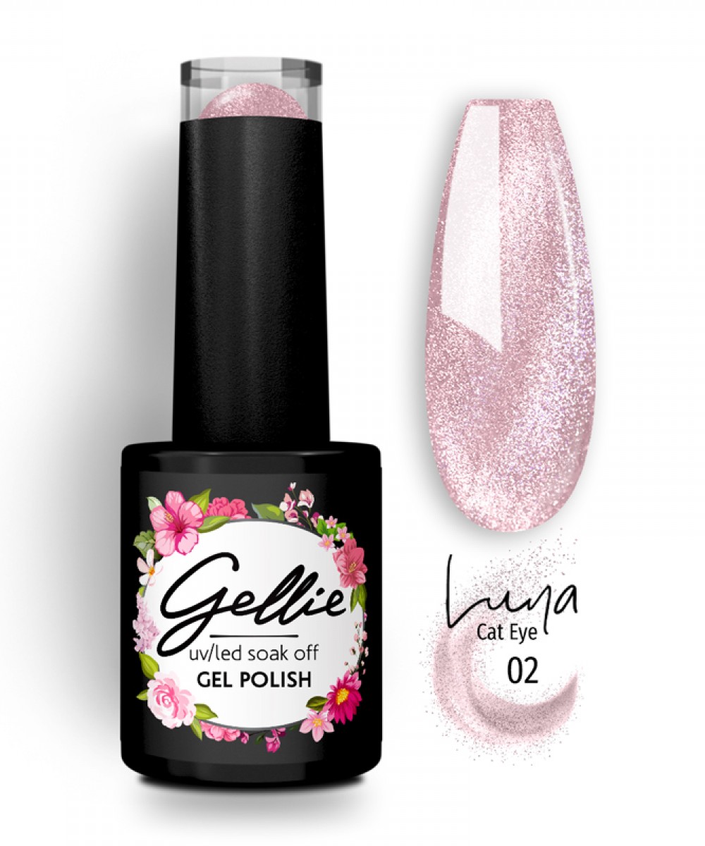 Gellie Ημιμόνιμο Βερνίκι Νυχιών Luna Cat Eye 02, 10ml