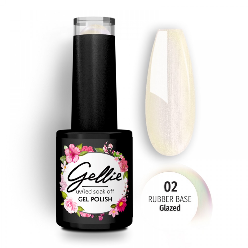 Gellie Rubber Base Glazed 02, 10ml Gellie Rubber Base Glazed 02, 10ml