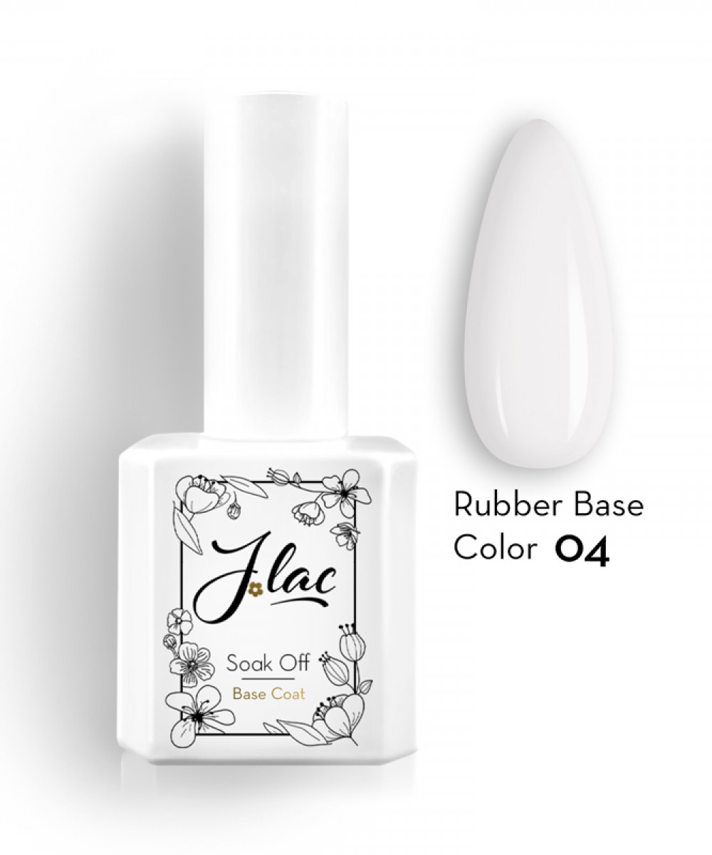 Jlac Ημιμόνιμο Βερνίκι Νυχιών Rubber Base 04 ,15ml