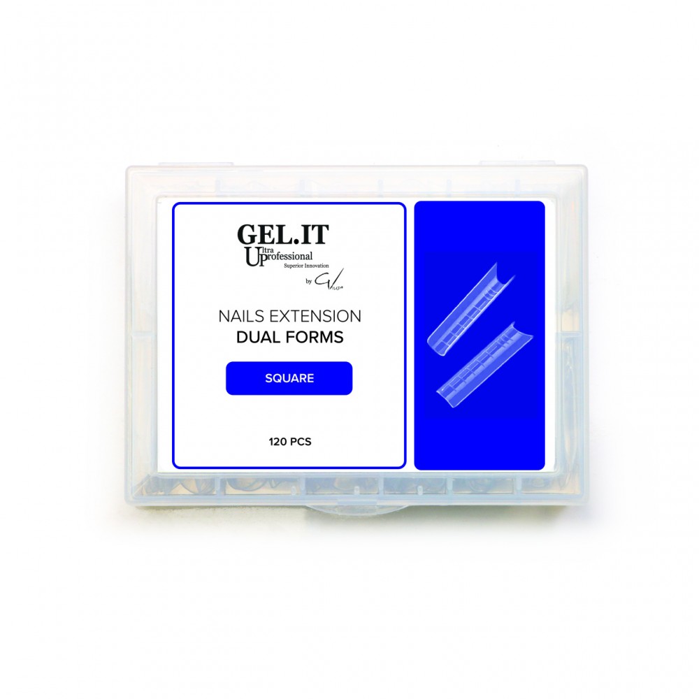 Gel It Up Dual Forms Nails Extension – Square 120Τμχ Gel It Up Dual Forms Nails Extension – Square 120Τμχ