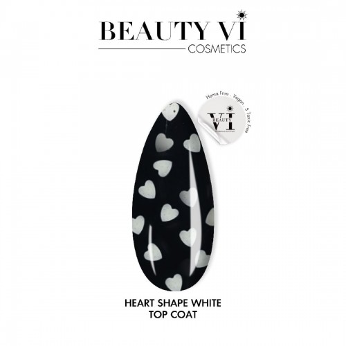 Heart Shape Top Coat White 15ml