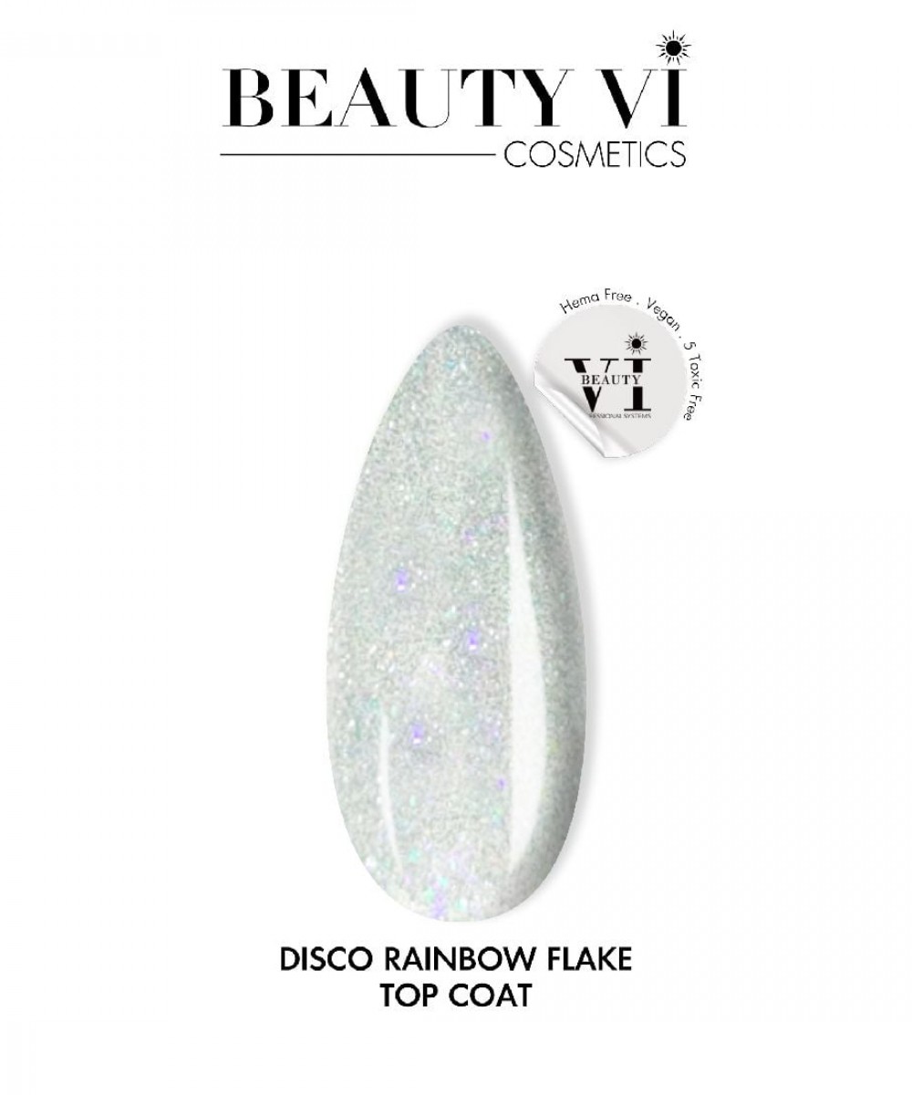 VI Disco Rainbow Flake Top Coat 15ml
