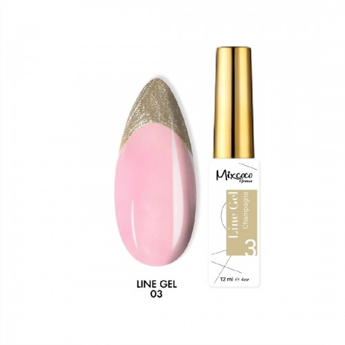 Mixcoco Ημιμόνιμο Βερνίκι Νυχιών Line Gel  03 Champagne 12ml