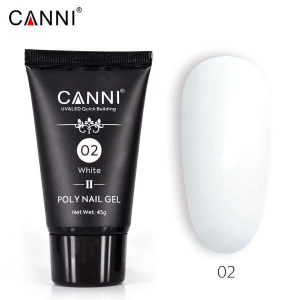 Canni Poly Nail Gel N02 White 45Gr