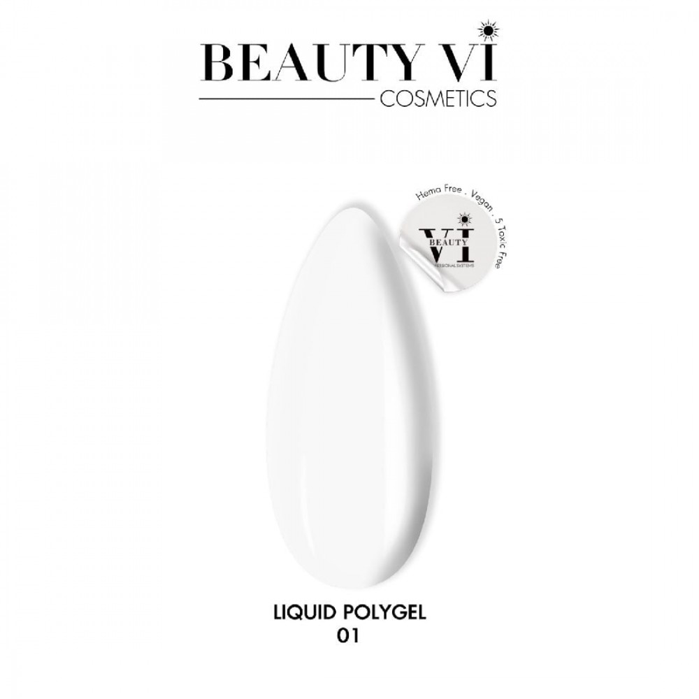 Beauty VI Liquid Polygel 01 White 15ml Beauty VI Liquid Polygel 01 White 15ml