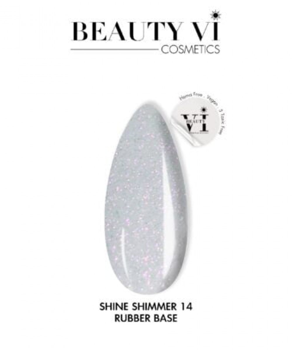 Beauty Vi Rubber Base Shine Shimmer 14 15ml