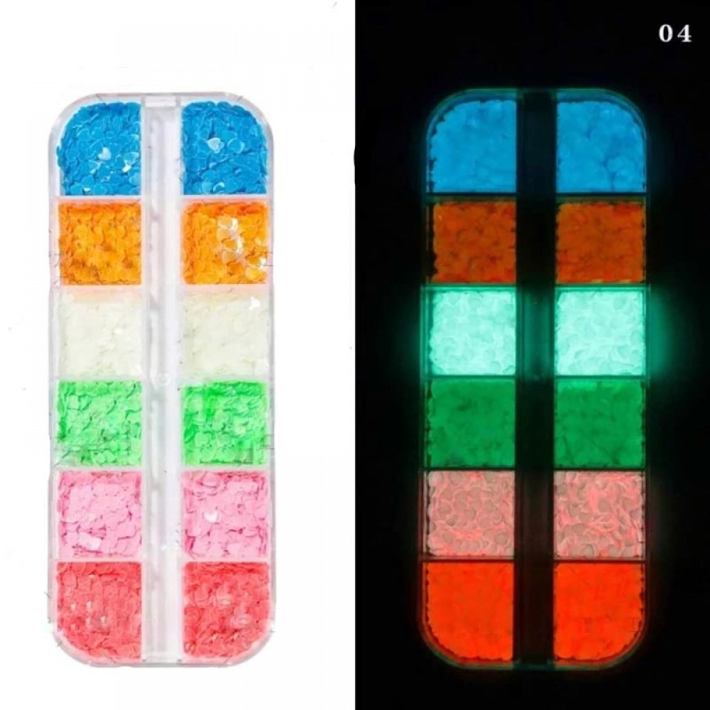 J.K Box Heart Glow In The Dark Neon - Διακοσμητικά Νυχιών J.K Box Heart Glow In The Dark Neon - Διακοσμητικά Νυχιών