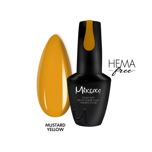 Mixcoco Ημιμόνιμο Βερνίκι Νυχιών Mustard Yellow 15ml Hema Free