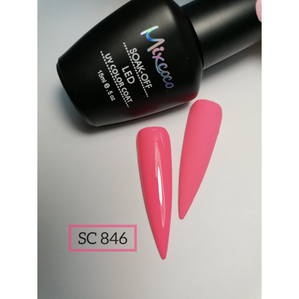Mixcoco Ημιμόνιμο Βερνίκι Νυχιών SC 846 Barbie Pink 15ml Hema Free
