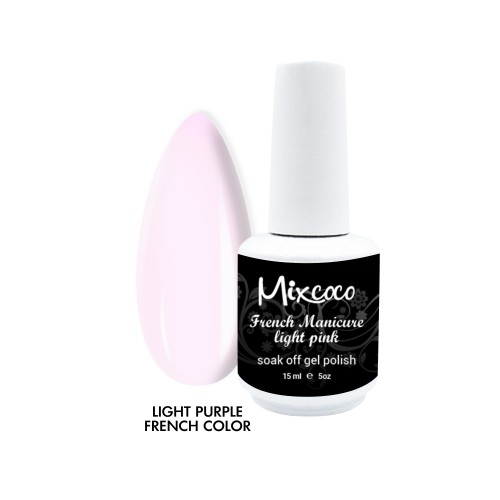 Mixcoco Ημιμόνιμο Βερνίκι Νυχιών Light Purple French Manicure 15ml