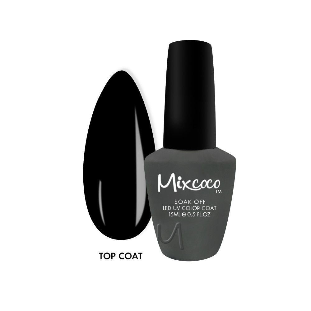 Mixcoco Top Coat Non Wipe Για Ημιμόνιμο Βερνίκι Νυχιών  15ml