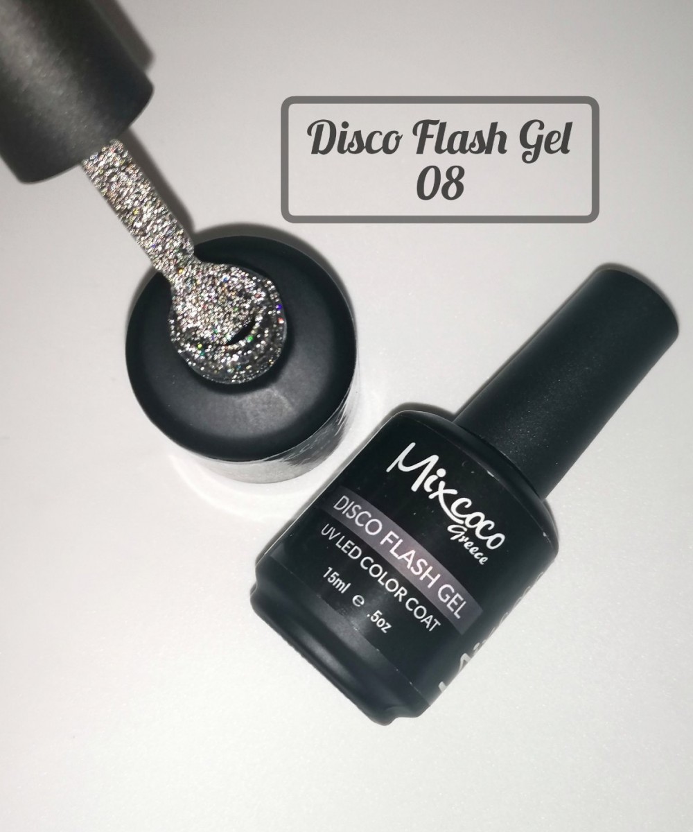 Mixcoco Ημιμόνιμο Βερνίκι Νυχιών Disco Flash Gel 08 15ml