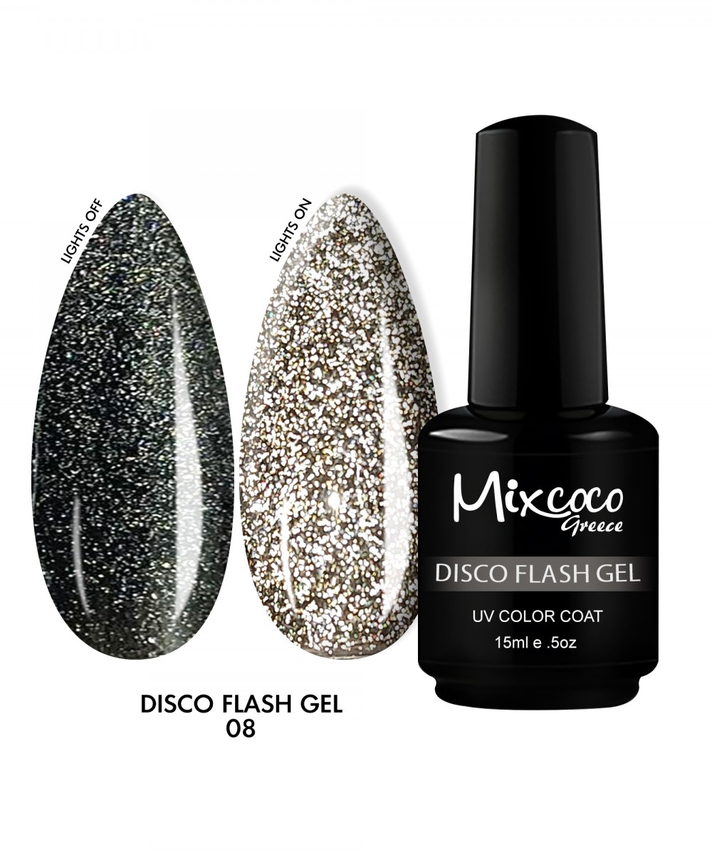 Mixcoco Ημιμόνιμο Βερνίκι Νυχιών Disco Flash Gel 08 15ml
