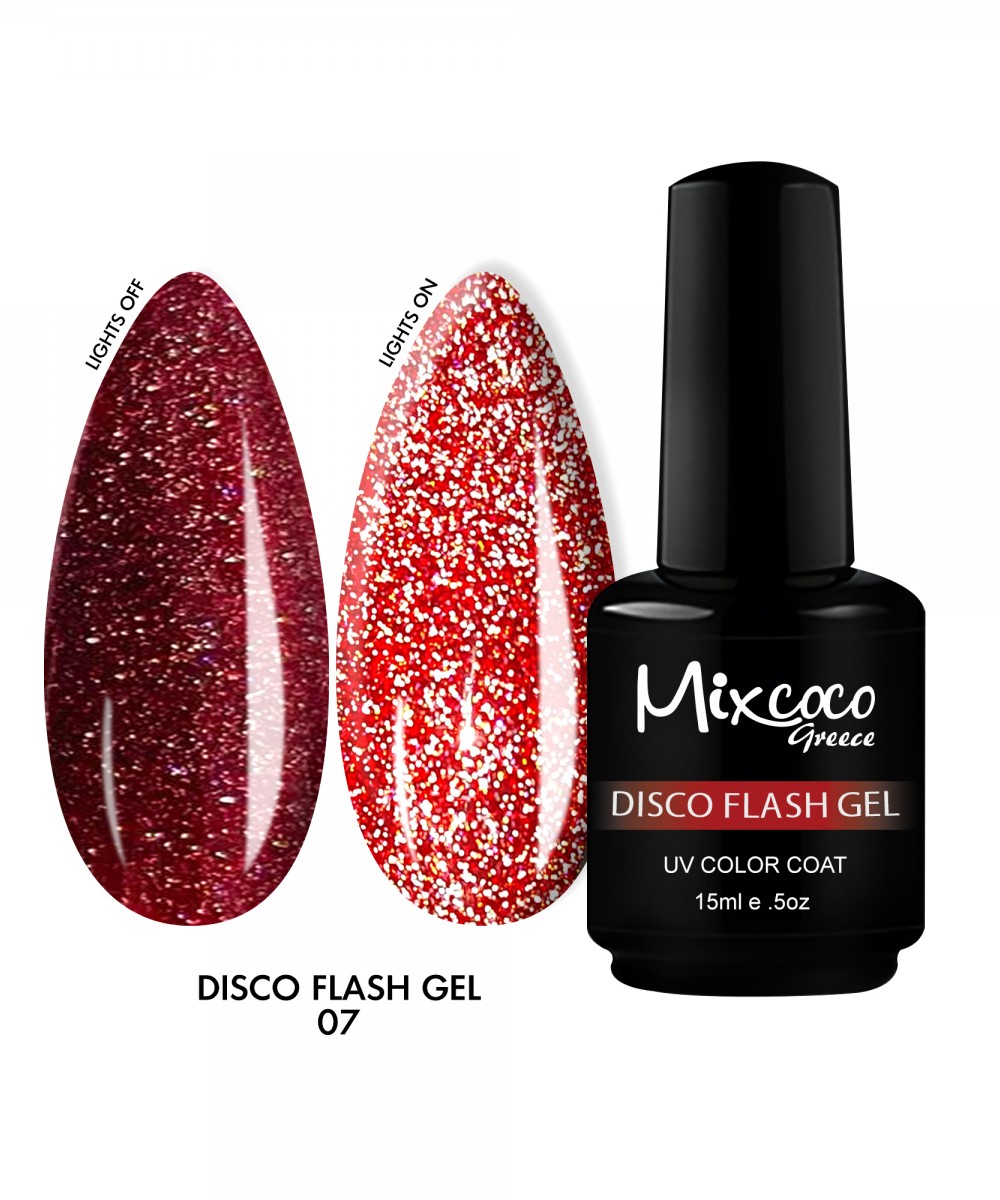 Mixcoco Ημιμόνιμο Βερνίκι Νυχιών Disco Flash Gel 07 15ml