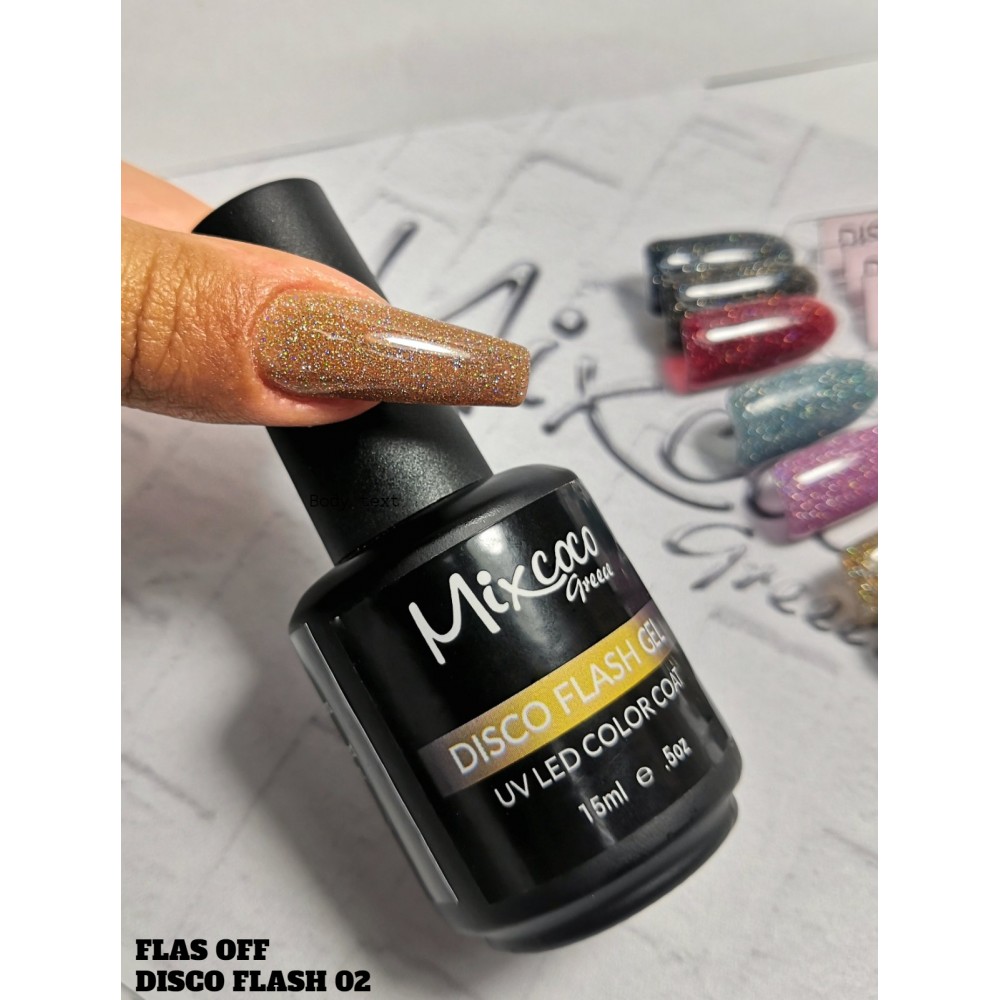 Mixcoco Ημιμόνιμο Βερνίκι Νυχιών Disco Flash Gel 02 15ml Mixcoco Ημιμόνιμο Βερνίκι Νυχιών Disco Flash Gel 02 15ml