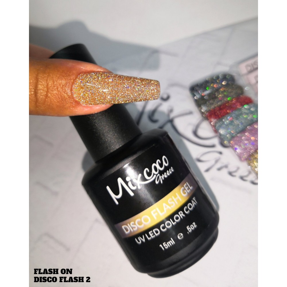 Mixcoco Ημιμόνιμο Βερνίκι Νυχιών Disco Flash Gel 02 15ml Mixcoco Ημιμόνιμο Βερνίκι Νυχιών Disco Flash Gel 02 15ml
