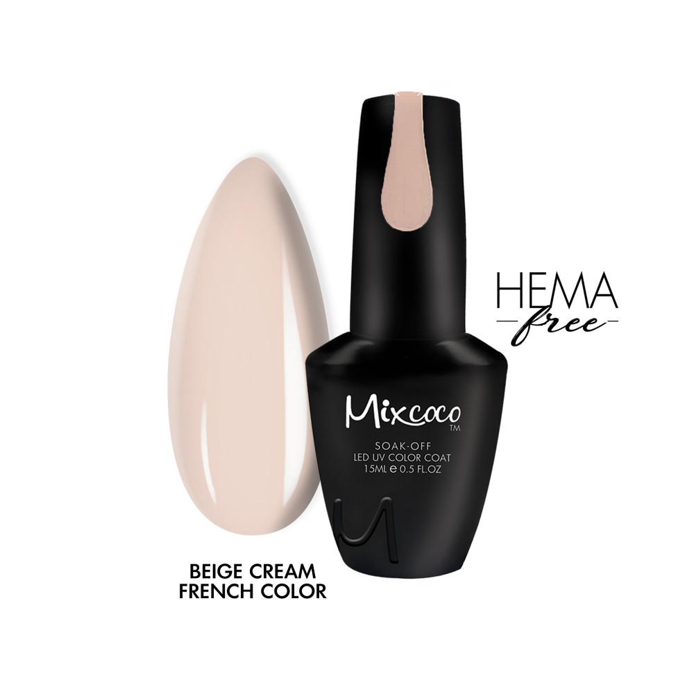 Mixcoco Ημιμόνιμο Βερνίκι Νυχιών Beige Cream French Manicure 15ml