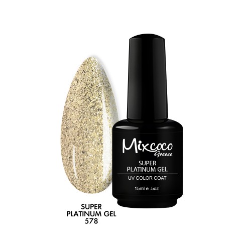 Mixcoco Ημιμόνιμο Βερνίκι Νυχιών Super Platinum Gel 578 15ml