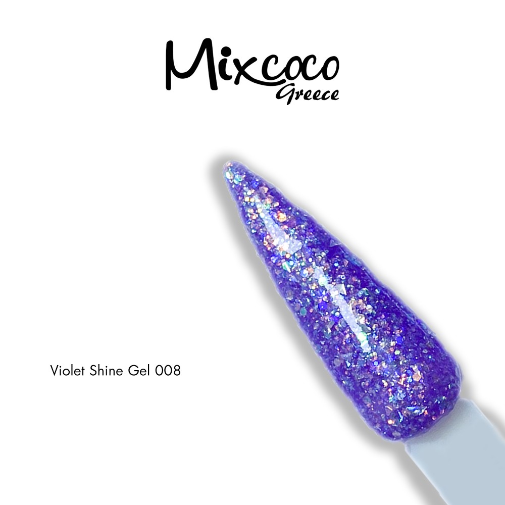 Mixcoco Ημιμόνιμο Βερνίκι Νυχιών Violet Shine Gel 08 15ml
