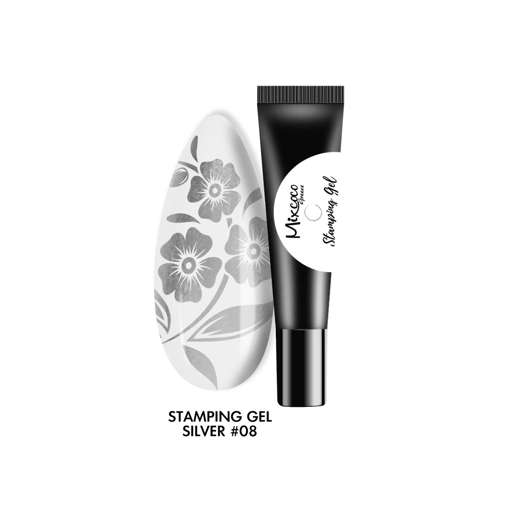 Mixcoco Stamping Gel 08 Silver 8ml