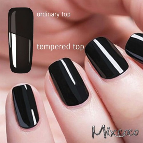 Mixcoco Tempered Top Coat Non Wipe Για Ημιμόνιμο Βερνίκι Νυχιών 15ml