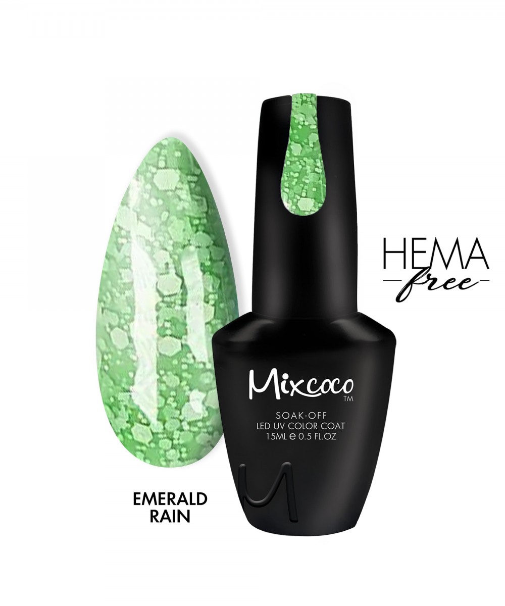 Mixcoco Ημιμόνιμο Βερνίκι Νυχιών Snow Flake Emerald Rain 15ml