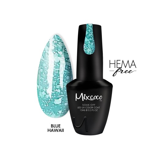 Mixcoco Ημιμόνιμο Βερνίκι Νυχιών Snow Flake Blue Hawaii 15ml