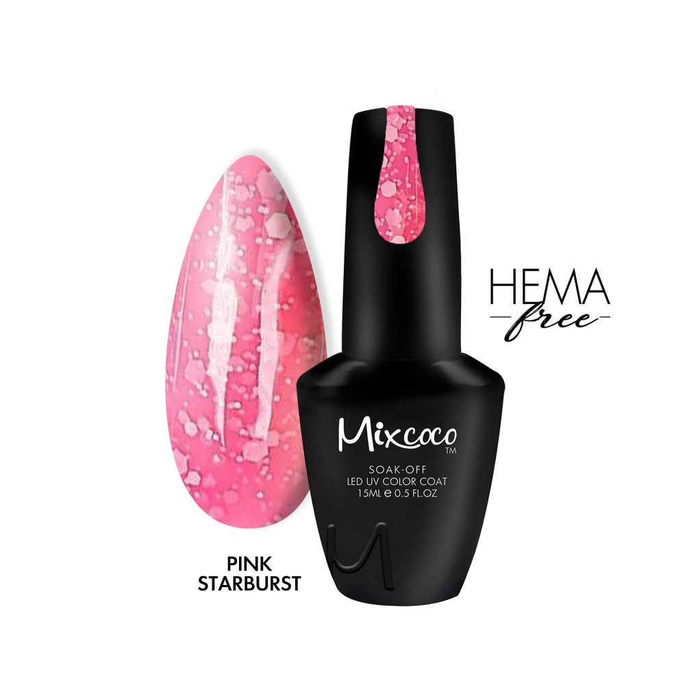 Mixcoco Ημιμόνιμο Βερνίκι Νυχιών Snow Flake Pink Starburst 15ml Mixcoco Ημιμόνιμο Βερνίκι Νυχιών Snow Flake Pink Starburst 15ml