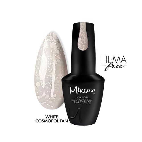 Mixcoco Ημιμόνιμο Βερνίκι Νυχιών Snow Flake White Cosmopolitan 15ml