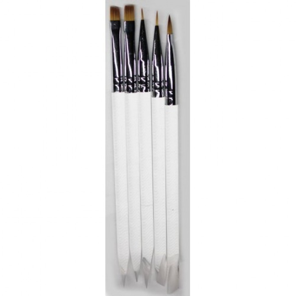 Nm Σετ 5 Πινέλων (2 Gel,2 Nail Art,1 Acryl) (5Spab) *
