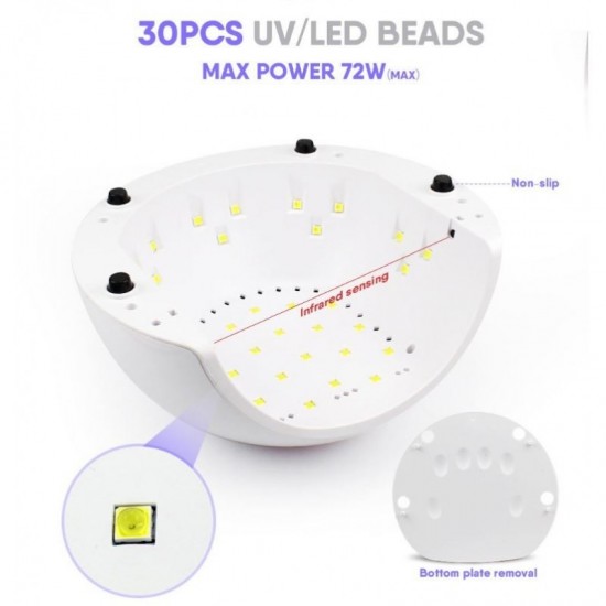 FEL ΕΠΑΓΓΕΛΜΑΤΙΚΟ ΦΟΥΡΝΑΚΙ ΝΥΧΙΩΝ UV/LED 72W BQ (27215) FEL ΕΠΑΓΓΕΛΜΑΤΙΚΟ ΦΟΥΡΝΑΚΙ ΝΥΧΙΩΝ UV/LED 72W BQ (27215)