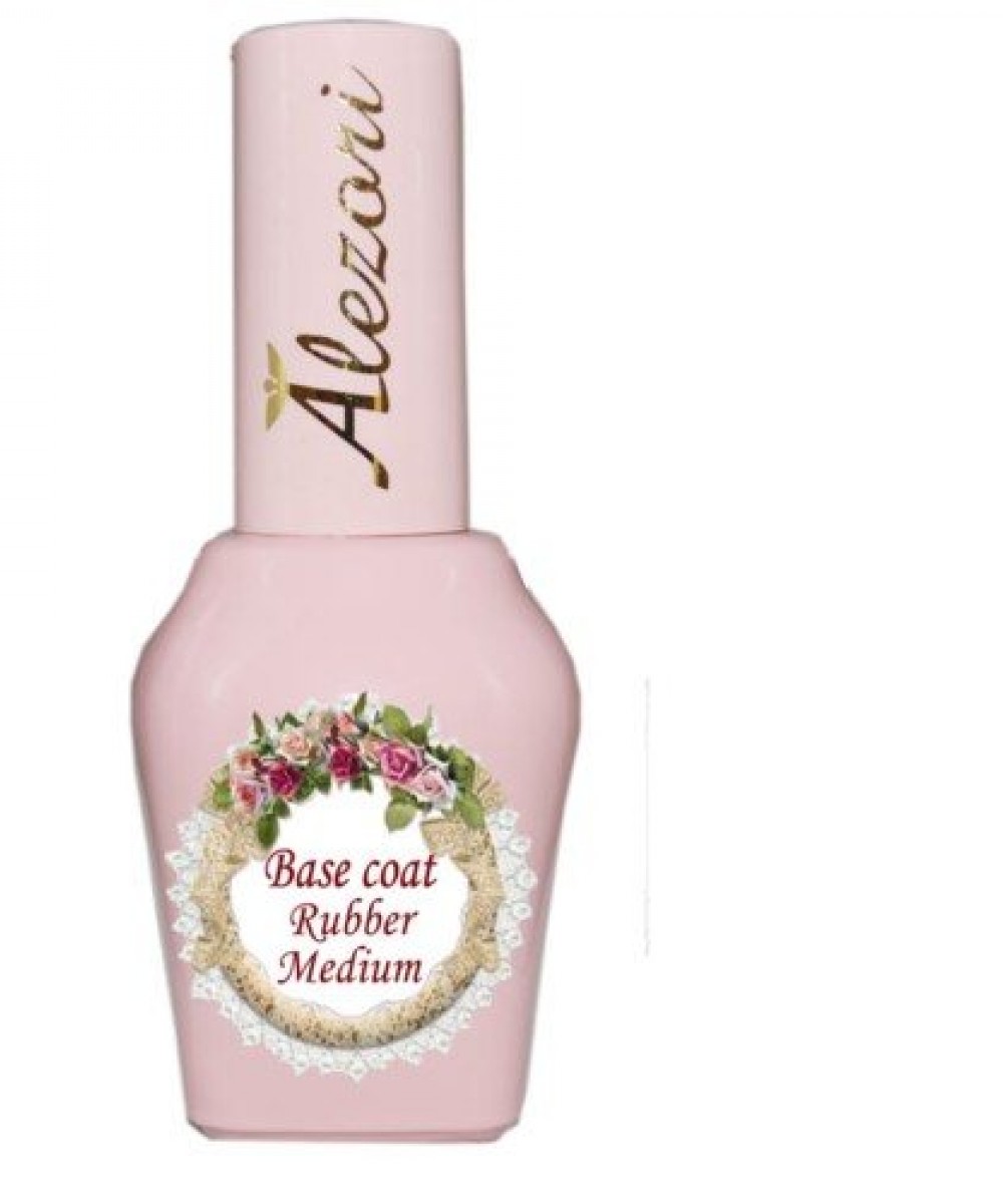 Alezori Ημιμόνιμο Βερνίκι Νυχιών Base Coat Rubber Medium ,15ml