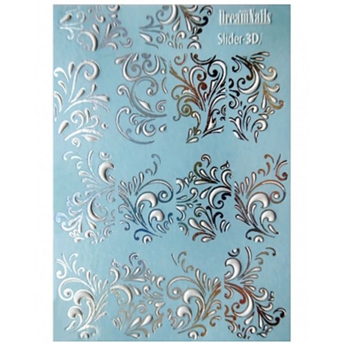 J.K Αυτοκόλλητα Νερού Νυχιών Dream Nails 3D Slider & F 079 Silver (113299)