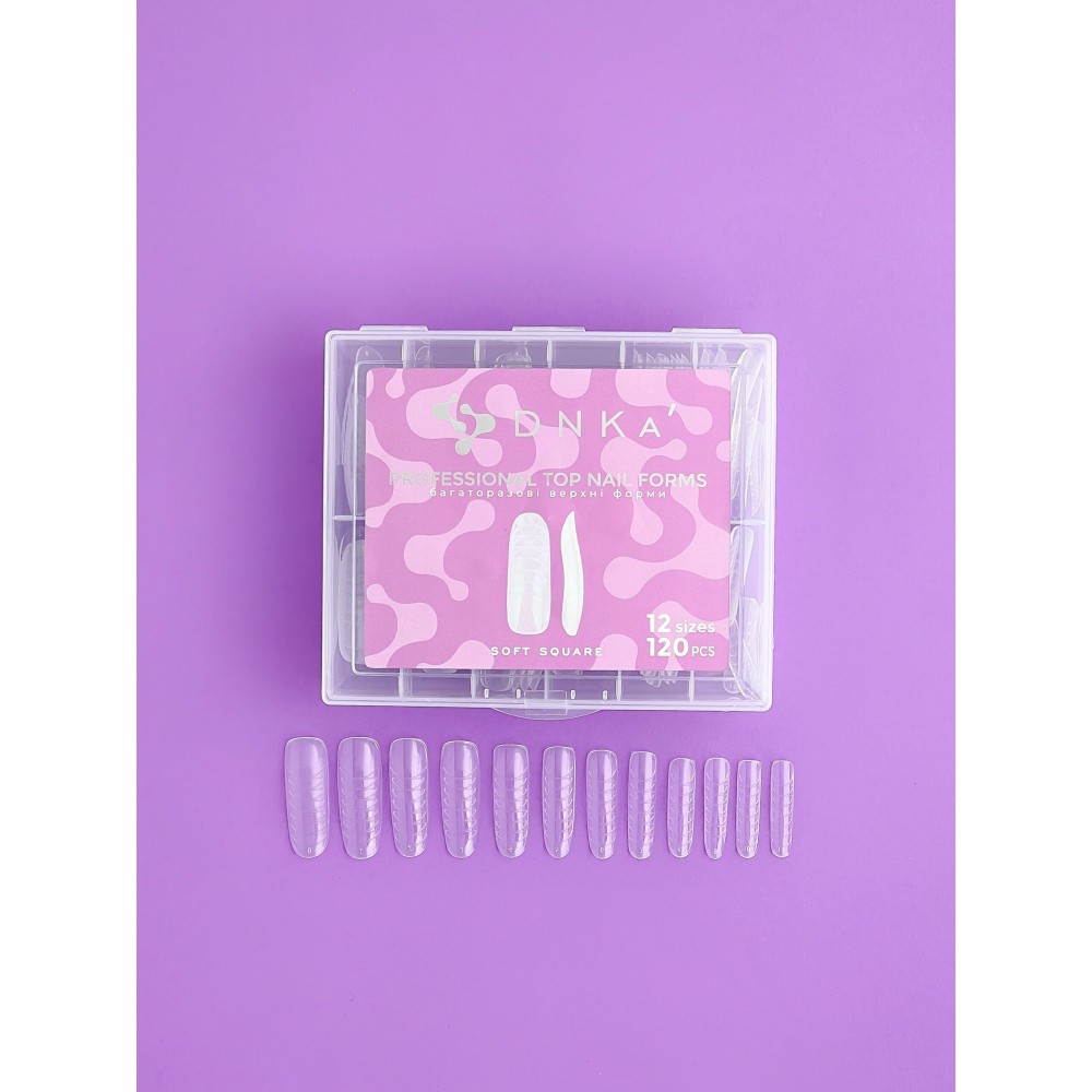 DNKa Reusable Upper Nail Forms Soft Square 120pcs DNKa Reusable Upper Nail Forms Soft Square 120pcs