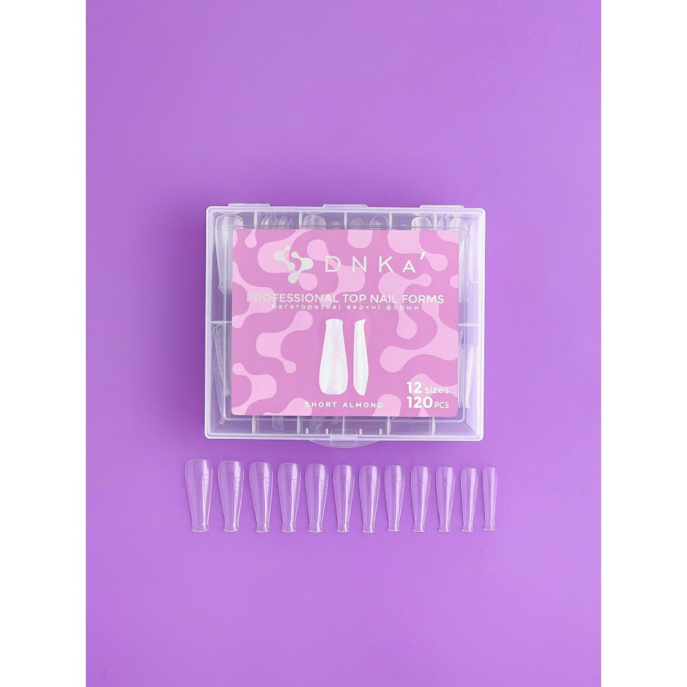 DNKa Reusable Upper Nail Forms Short Almond 120pcs DNKa Reusable Upper Nail Forms Short Almond 120pcs