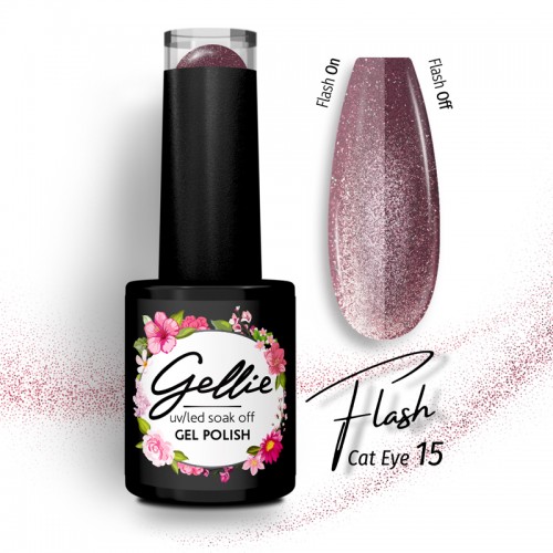 Gellie Ημιμόνιμο Βερνίκι Νυχιών Flash Cat Eye 15 ,10ml