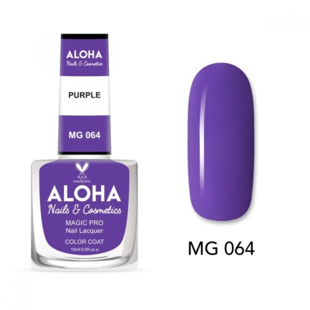 Aloha Βερνίκι Νυχιών 10 ημερών με Gel Effect Χωρίς Λάμπα Magic Pro Nail Lacquer 15ml – MG 064