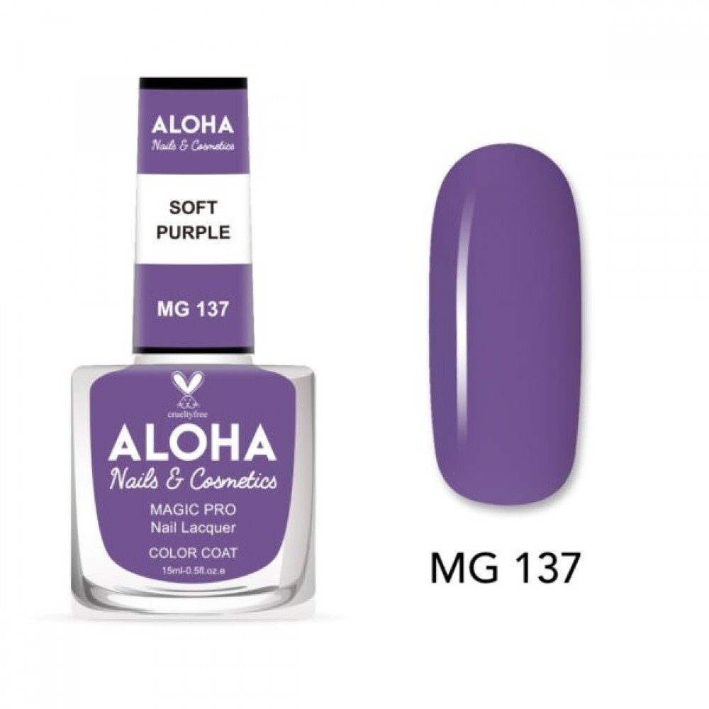 Aloha Βερνίκι Νυχιών 10 ημερών με Gel Effect Χωρίς Λάμπα Magic Pro Nail Lacquer 15ml – MG 137
