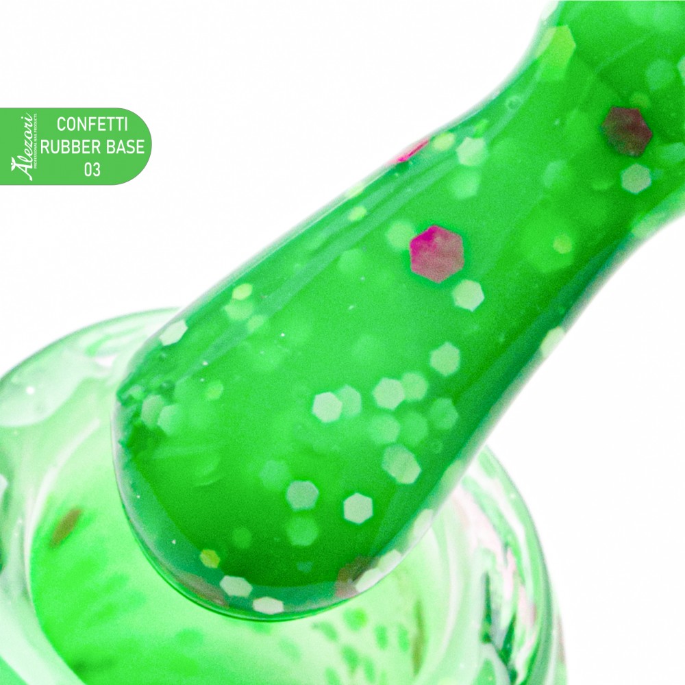 Alezori Rubber Base Confetti 03, 15ml K *