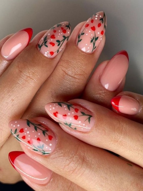 floral nails